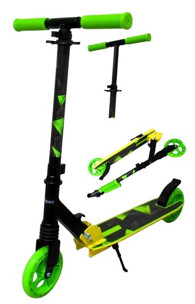 H10 Didelis Paspirtukas Green/black Sulankstomi R-sport Ratai 145 Mm Iki 100 Kg