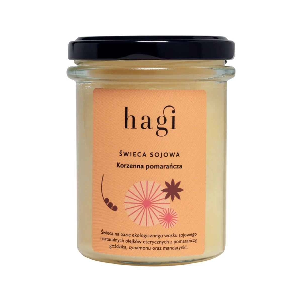 hagi Maža Sojų žvakė spicy Orange, 215 Ml