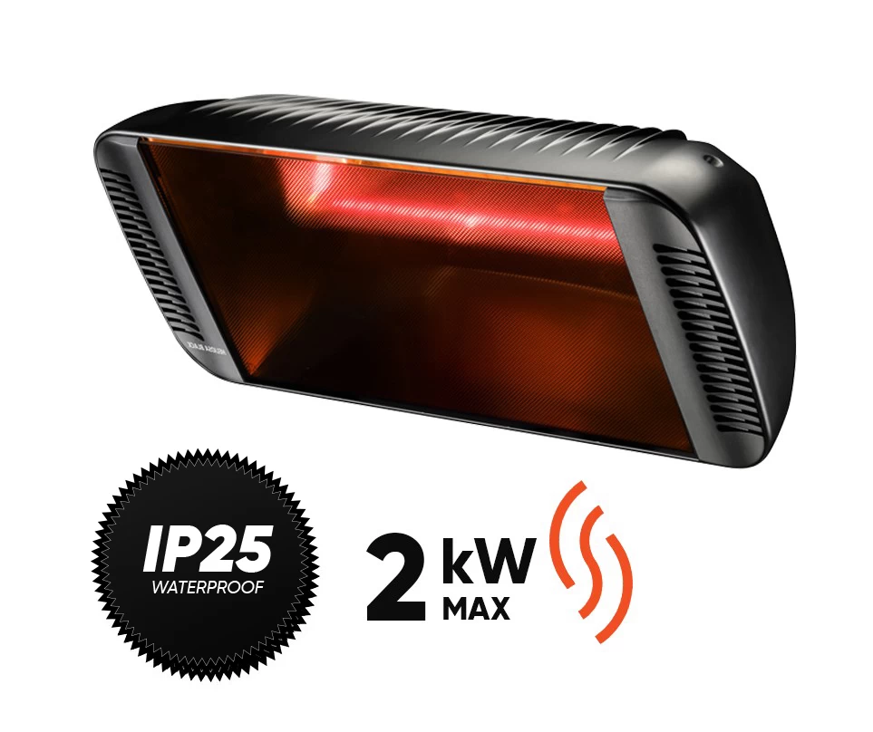 Halogeninis infraraudonųjų spindulių šildytuvas Heliosa 66 Black