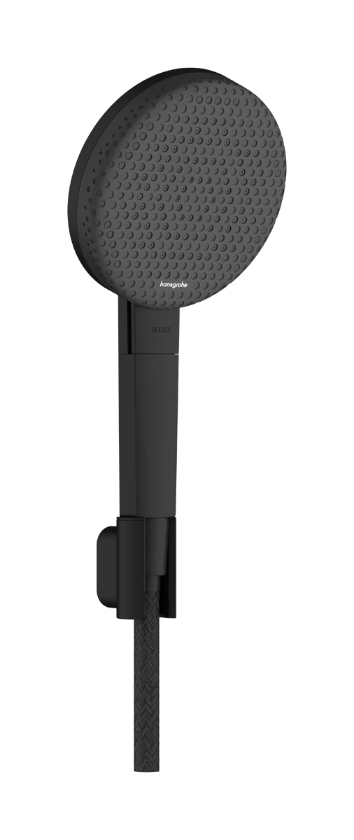 Hansgrohe dušo komplektas su laikikliu Raindance Alive Select S juodas matinis, 24611670