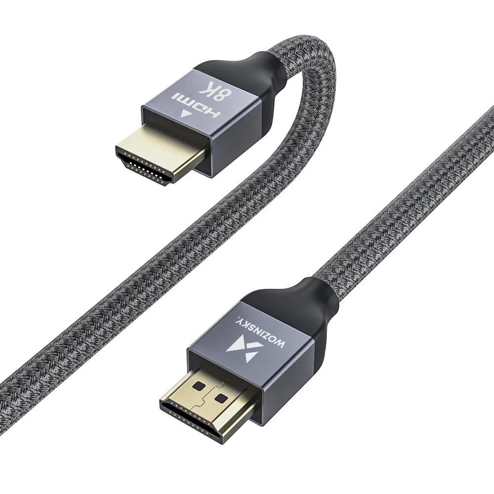 Hdmi 2.1 Kabelis 8k 60 Hz 48 Gbps 4k 120 Hz 2k 144 Hz 3 M Sidabrinis