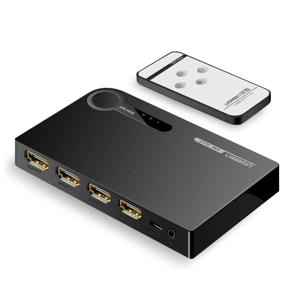 Hdmi Skirstytuvo Jungiklis - 3x Hdmi 3d 4k Juodas