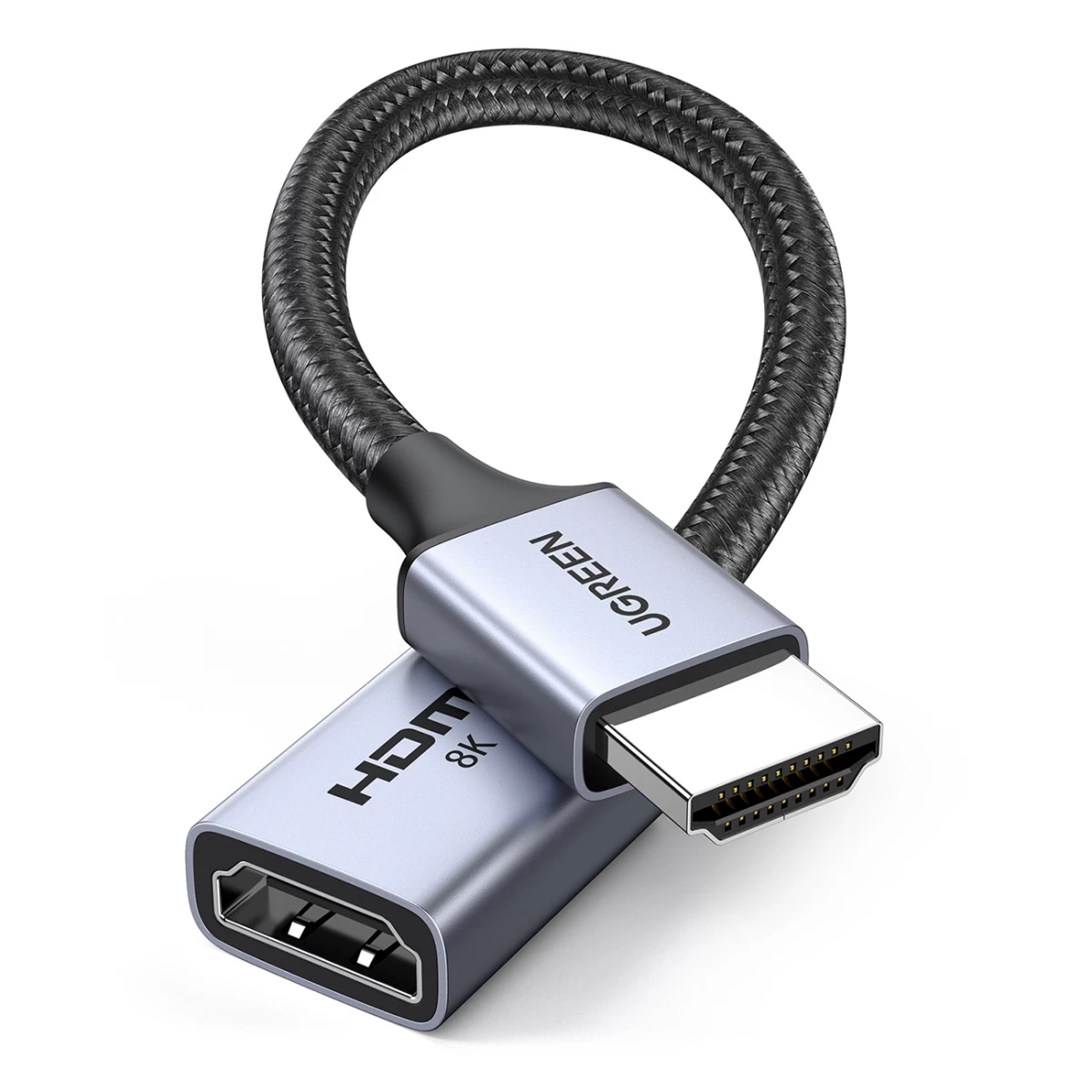 Hdmi (vyriškasis) / Hdmi (moteriškasis) Ilgintuvas 8k 15 Cm - Pilkas