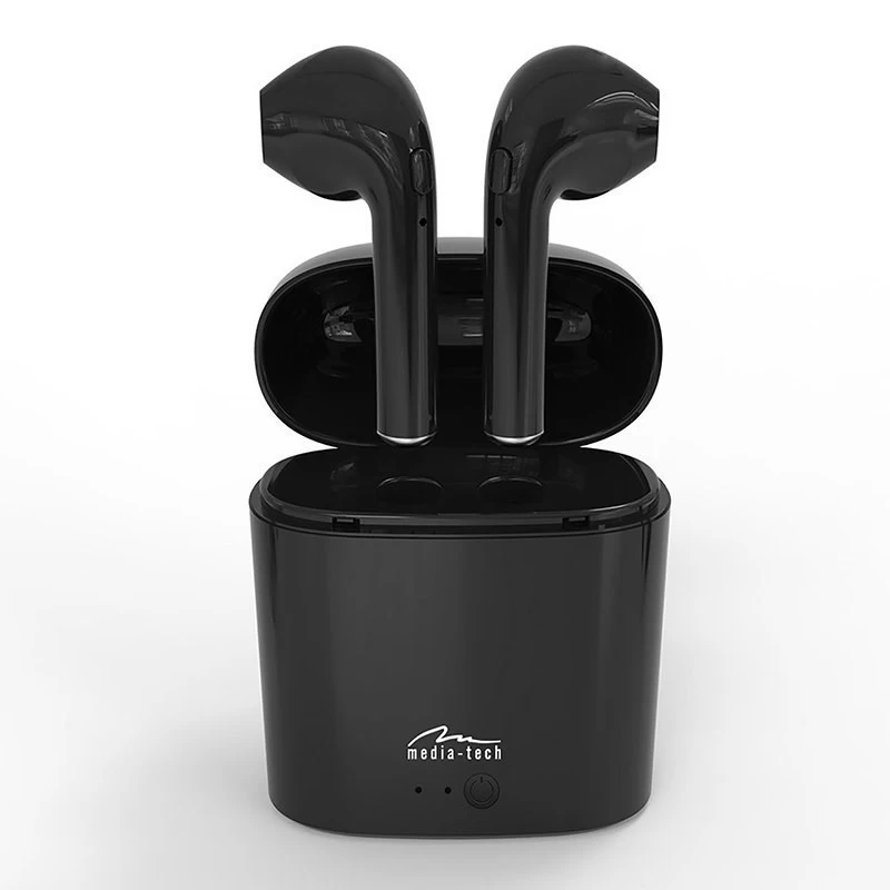 Headphones Media tech MT3589K (in-ear; Bluetooth; with built-in microphone; black color