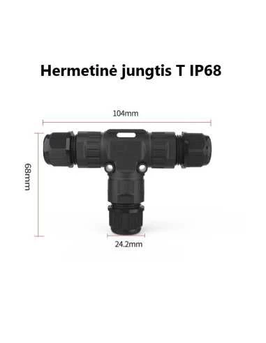 Hermetinė T jungtis 3 laidų sujungimui po žeme - IP68