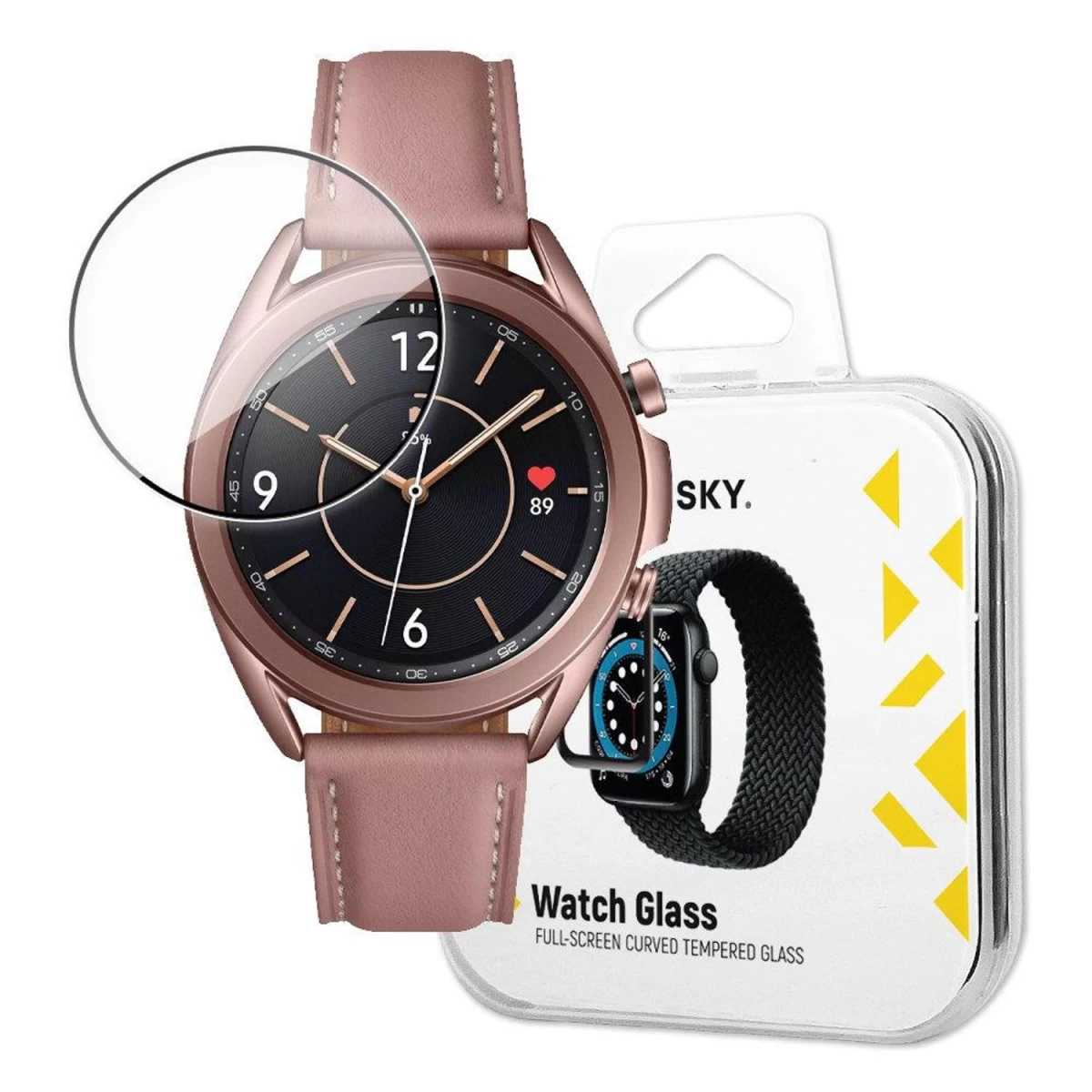 Hibridinis Apsauginis Stiklas samsung Galaxy Watch 3 45mm - Juodas.