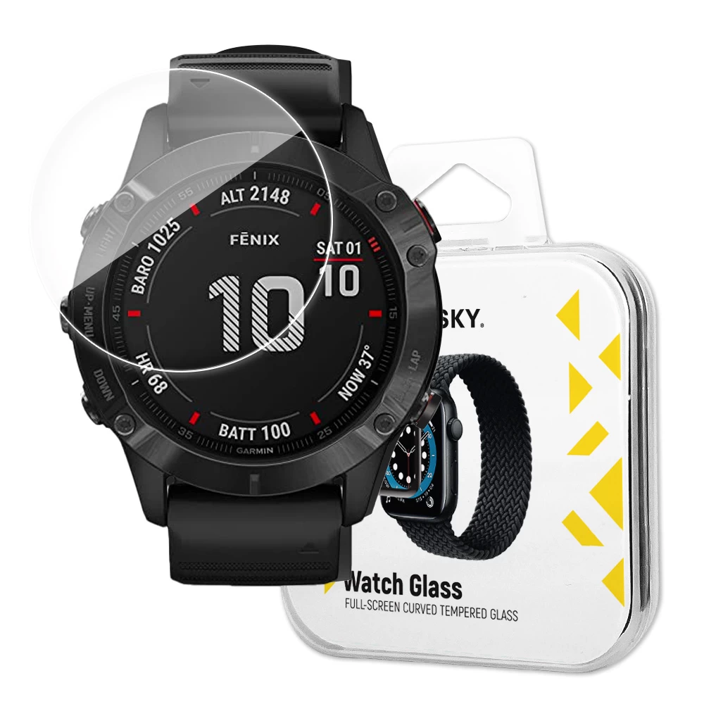 Hibridinis Apsauginis Stiklas, Skirtas garmin Fenix 6x Pro, Skaidrus