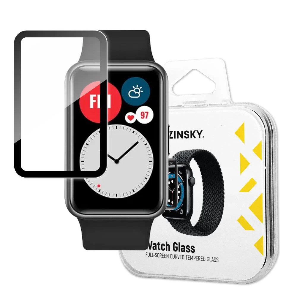 Hibridinis Apsauginis Stiklas, Skirtas huawei Watch Fit, Juodas