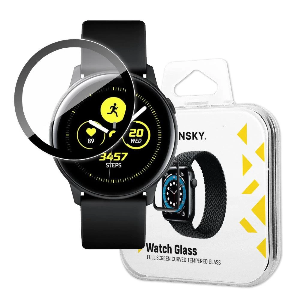 Hibridinis Apsauginis Stiklas, Skirtas samsung Galaxy Watch Active, Juodas