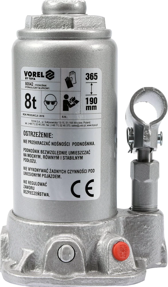 Hidraulinis domkratas 8 t 190- 365 mm TÜV/GS/CE (80042)