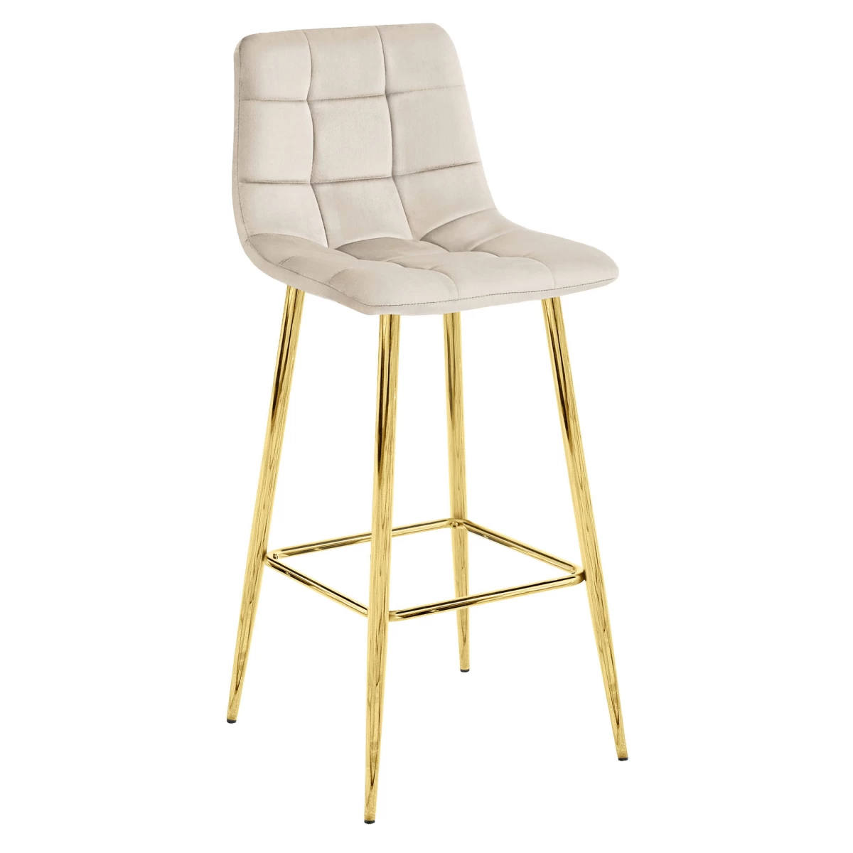 Hocker Arceto - Smėlio Spalvos Aksomas / Auksinės Kojos X 1