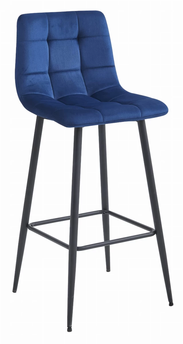 Hocker Arceto - Tamsiai Mėlynas Aksomas / Juodos Kojos X 1