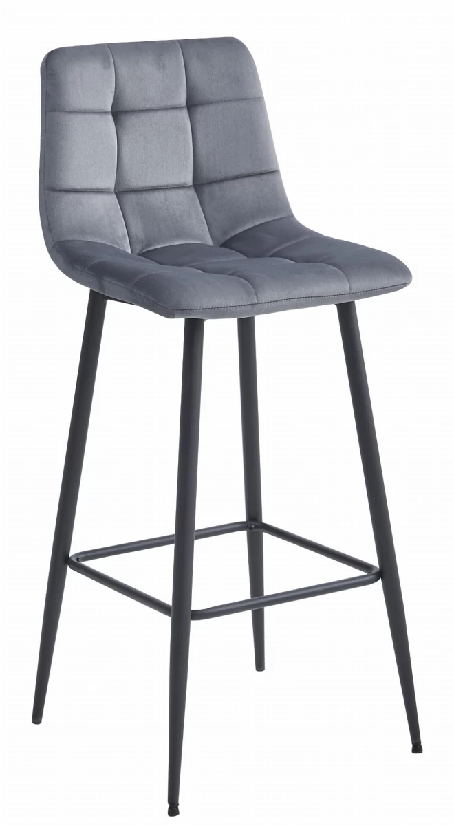 Hocker Arceto - Tamsiai Pilkas Aksomas / Juodos Kojos X 1