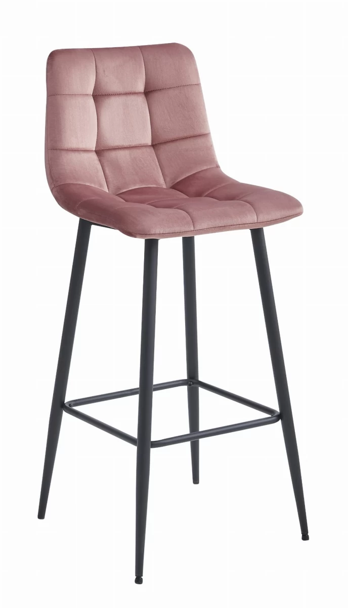 Hocker Arceto - Tamsiai Rožinis Aksomas / Juodos Kojos X 1