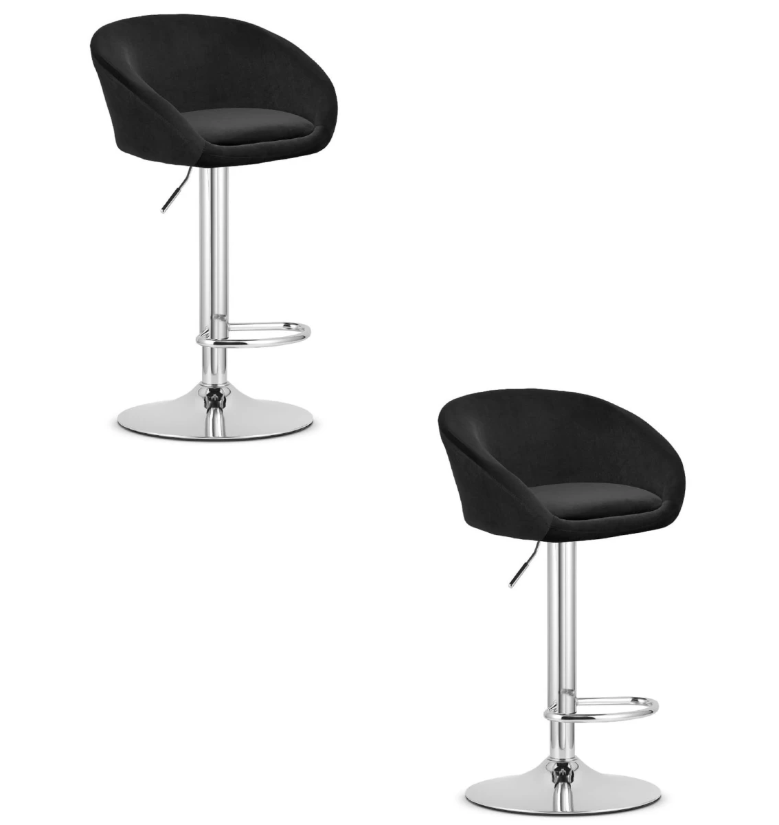hocker East - Juodas Aksomas / Chromuotas Pagrindas X 2