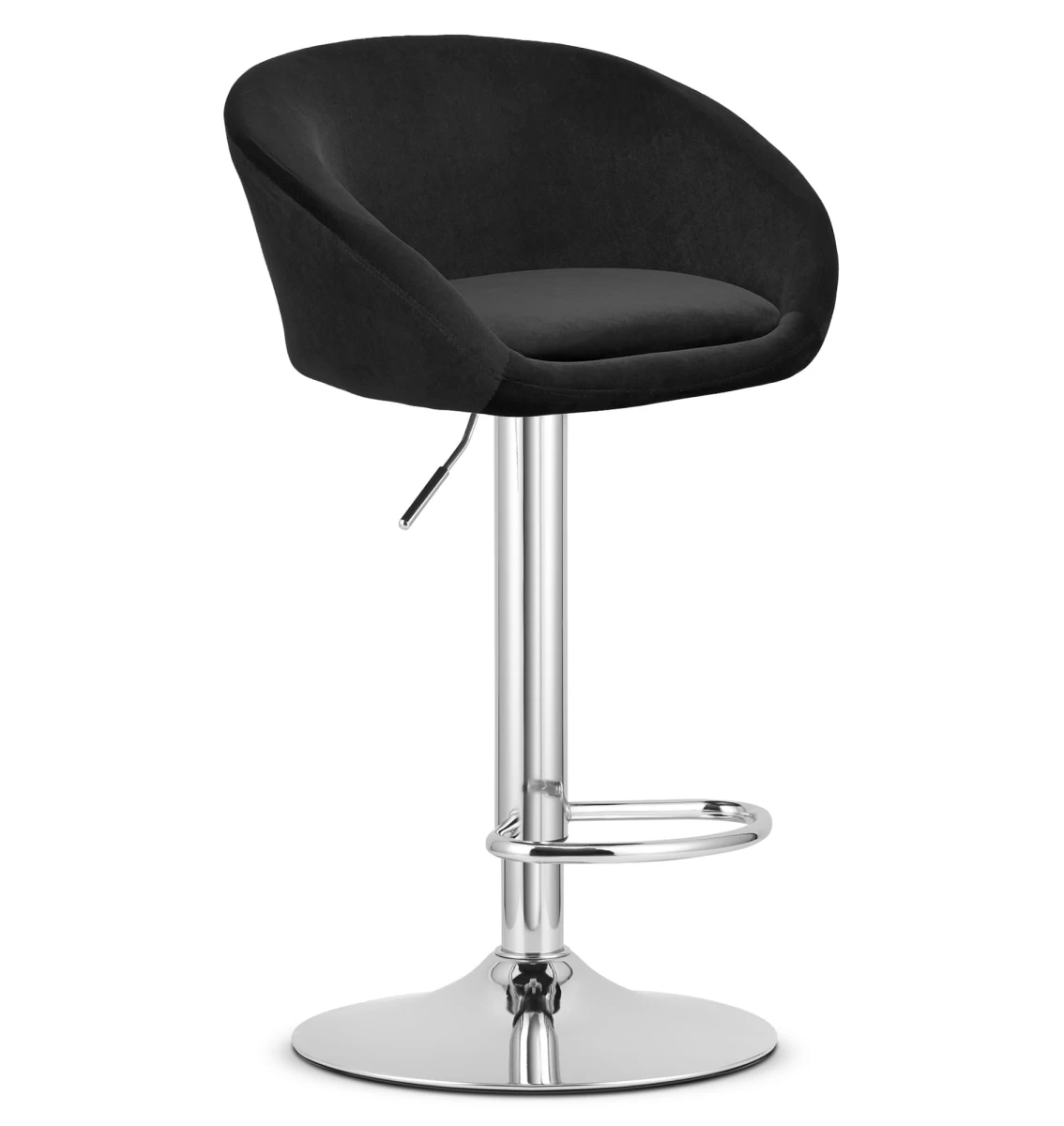 Hocker East - Juodas Aksomas / Chromuotas Pagrindas