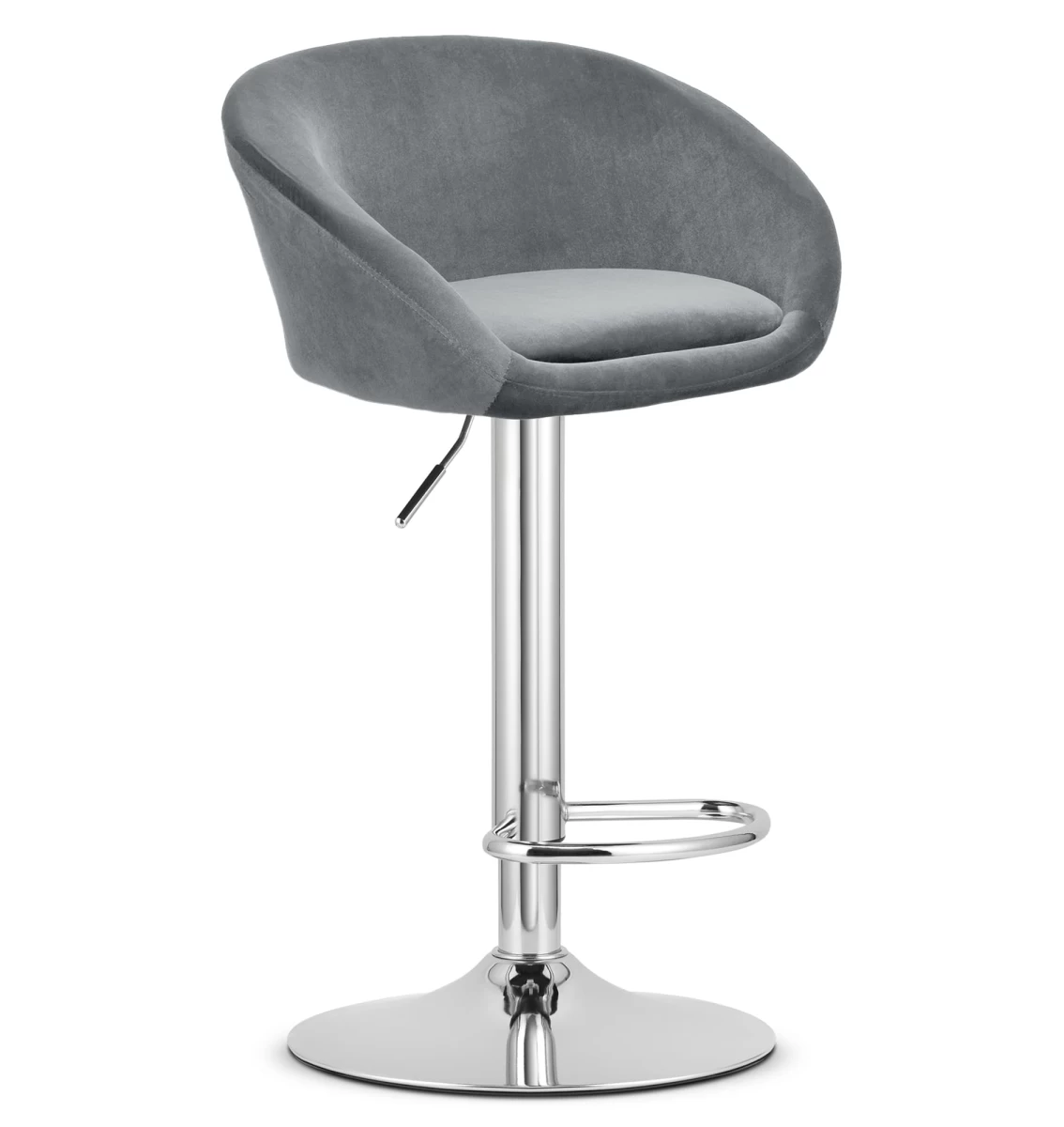 Hocker East - Pilkas Aksomas / Chromuotas Pagrindas