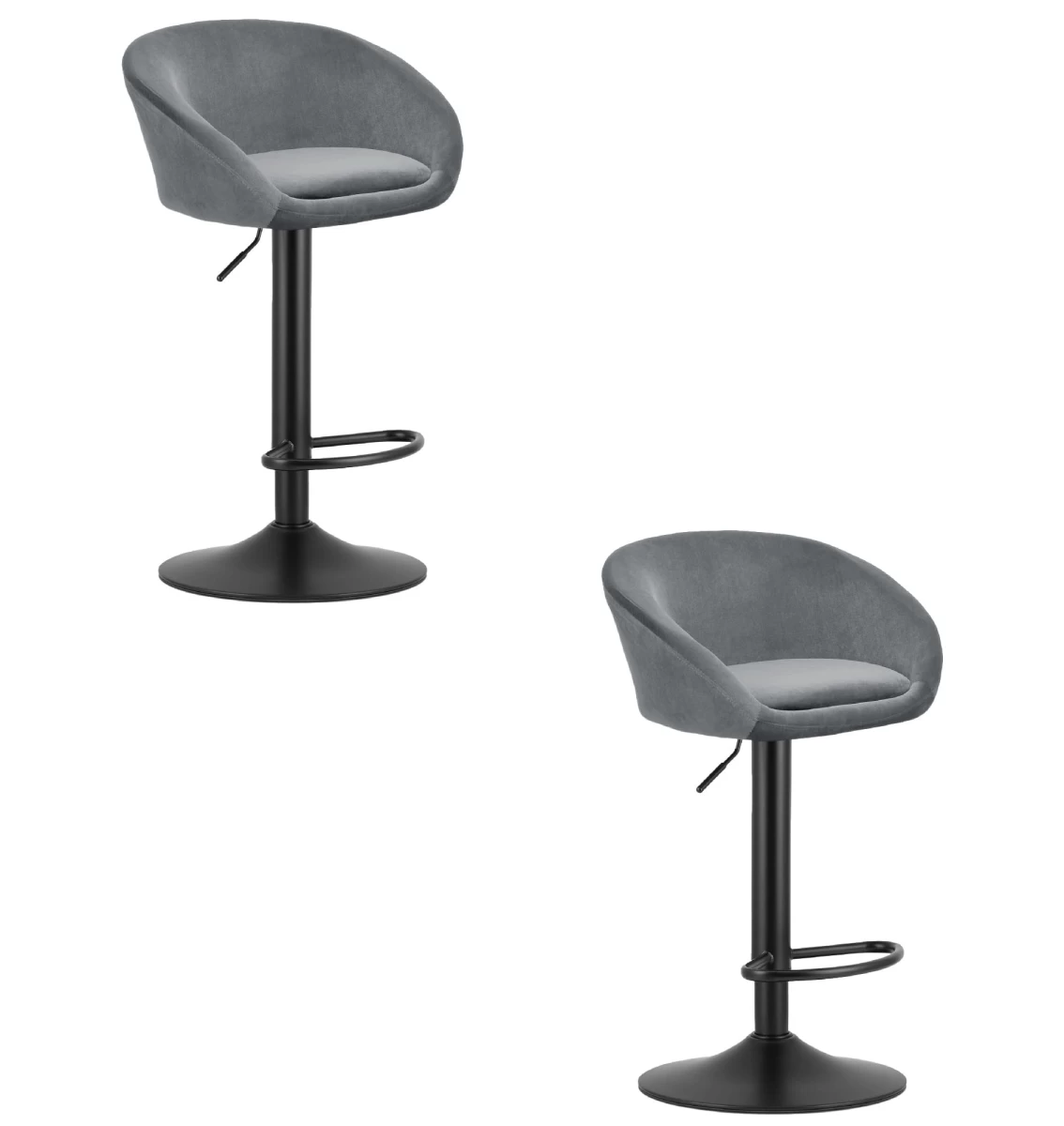 Hocker East - Pilkas Aksomas / Juodas Pagrindas X 2