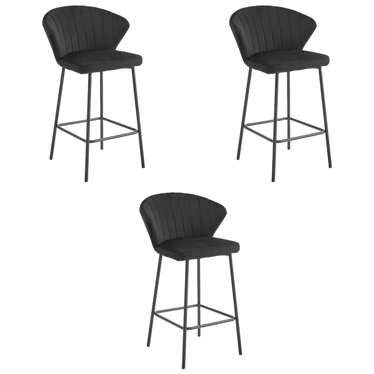 Hocker Gatta - Juodas Aksomas / Juodos Kojos X 3