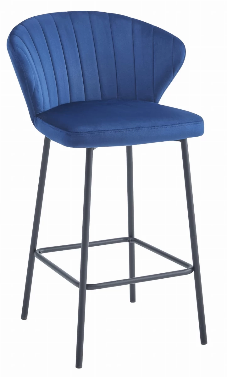 Hocker Gatta - Tamsiai Mėlynas Aksomas / Juodos Kojos X 1