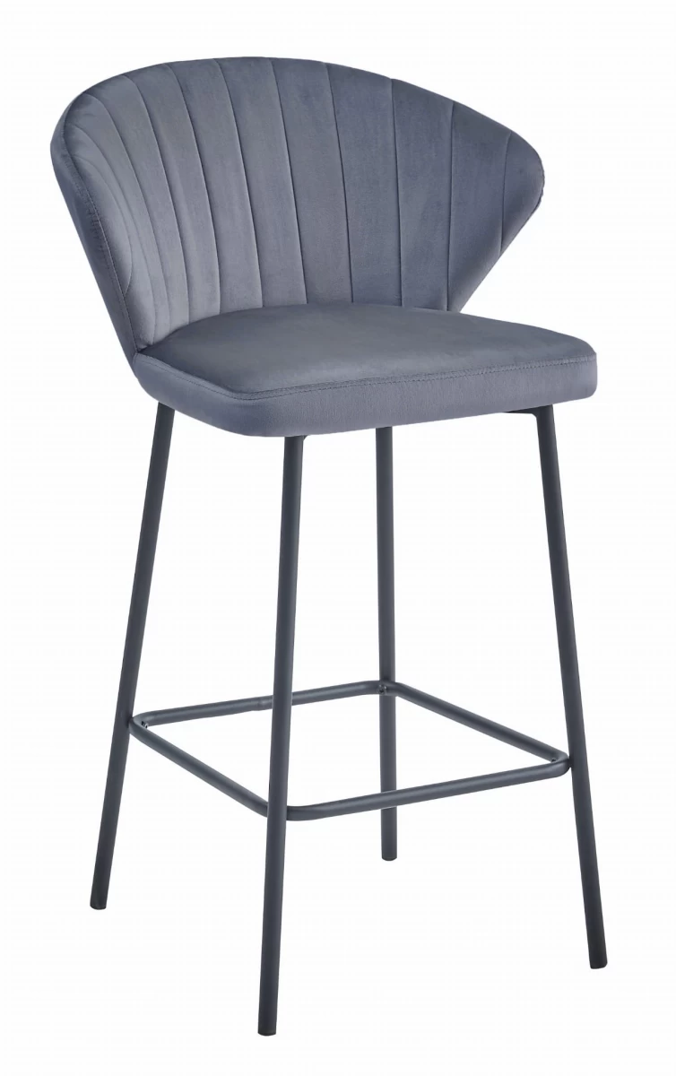Hocker Gatta - Tamsiai Pilkas Aksomas / Juodos Kojos X 1