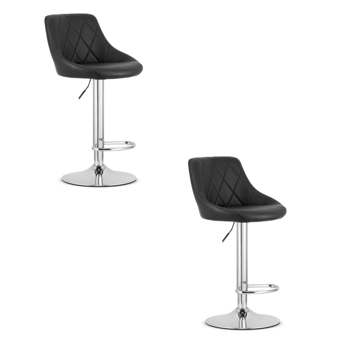 Hocker Kast - Eko Oda Juoda / Chromo Pagrindas X 2