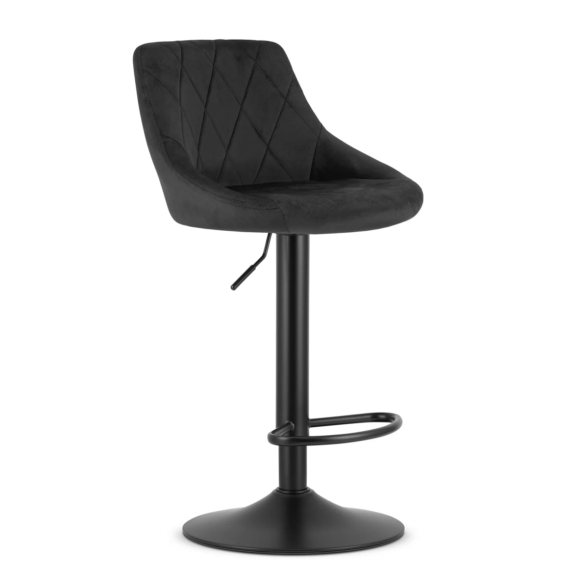 Hocker Kast - Juodas Aksomas / Juodas Pagrindas