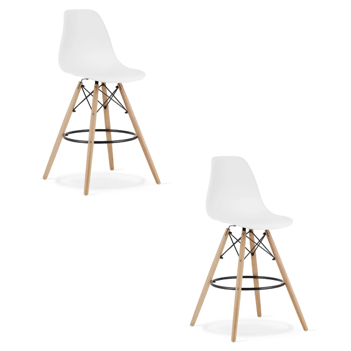 Hocker Lamal Balta / Natūralios Kojos X 2