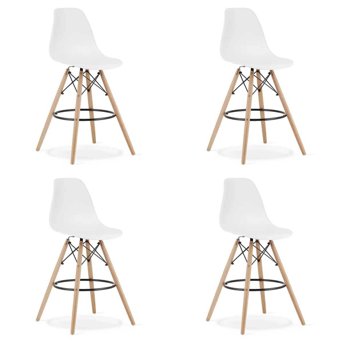 Hocker Lamal Balta / Natūralios Kojos X 4