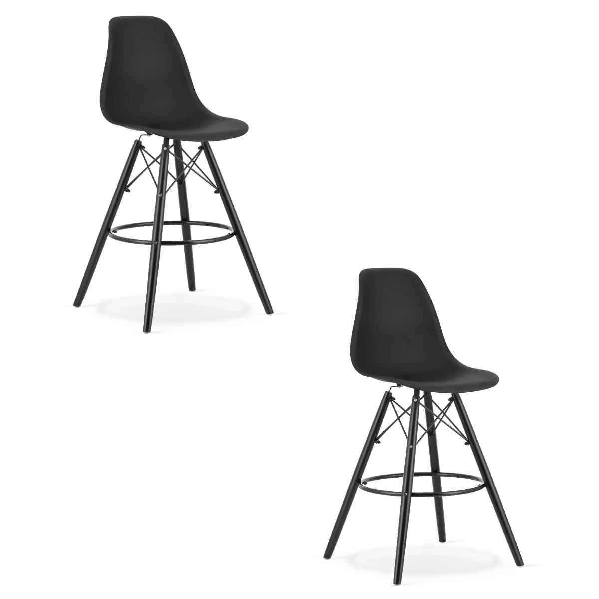 Hocker Lamal Juodas / Kojos Juodos X 2