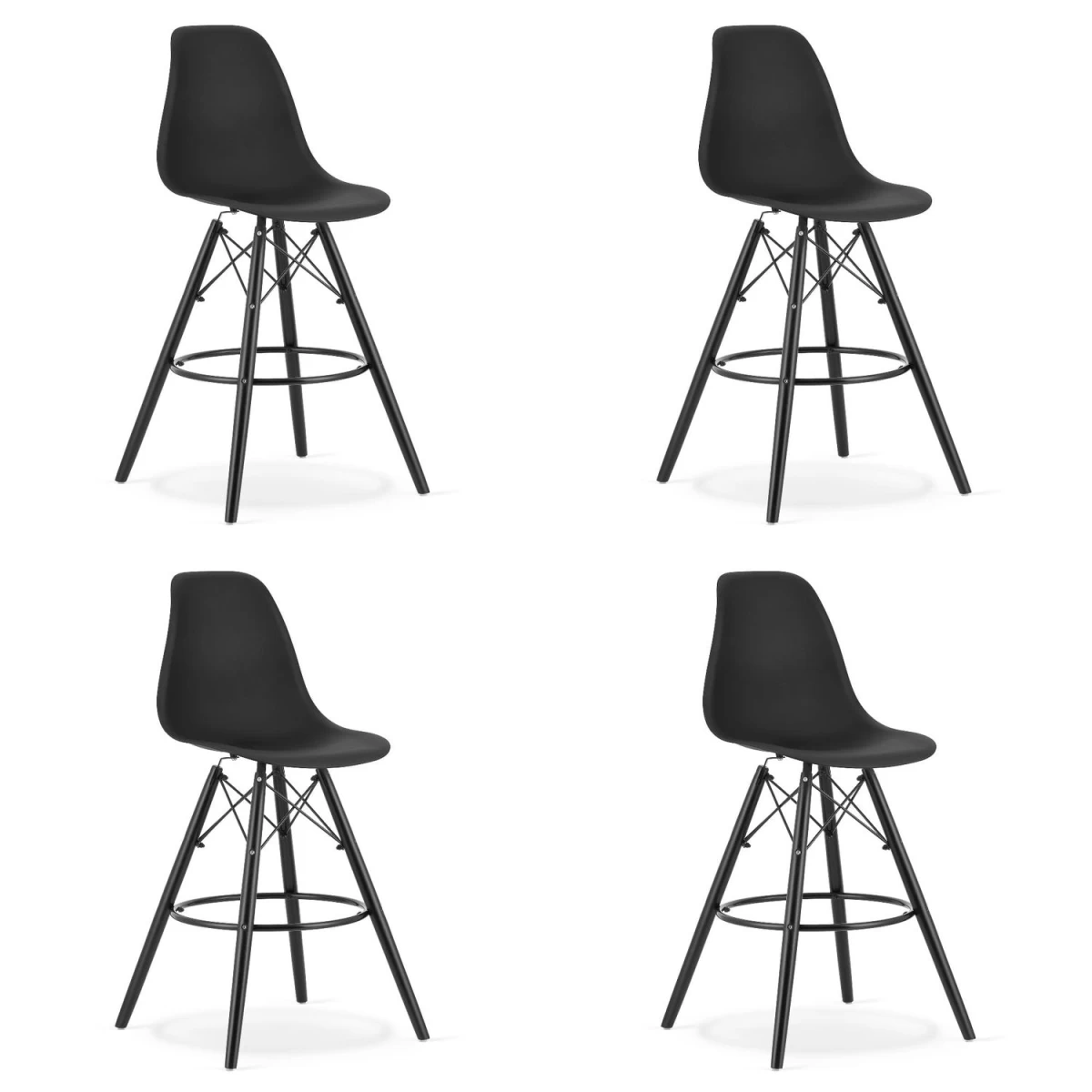 Hocker Lamal Juodas / Kojos Juodos X 4