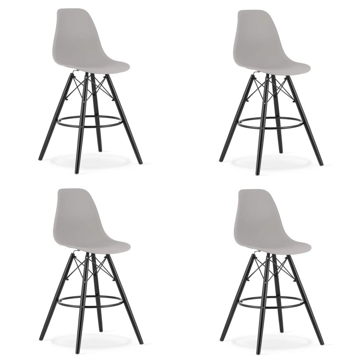 Hocker Lamal Pilka / Kojos Juodos X 4