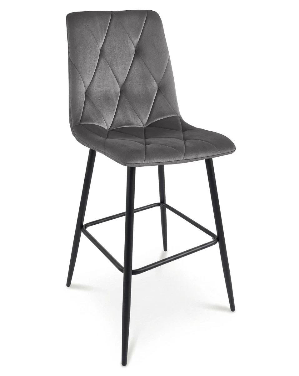 Hocker Libra - Tamsiai Pilkas Aksomas / Juodos Kojos X 1