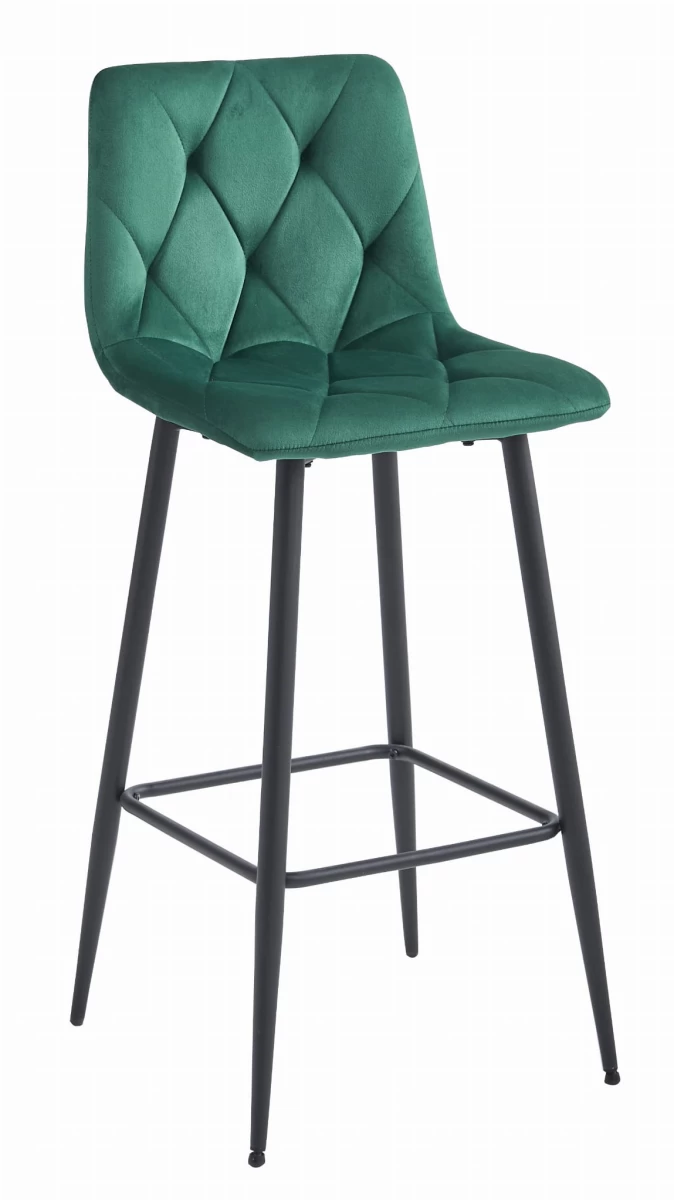 Hocker Nado - Tamsiai žalias Aksomas / Juodos Kojos X 1