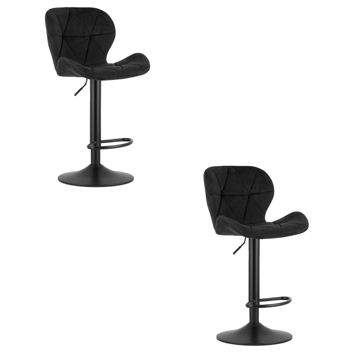 Hocker West - Juodas Aksomas / Juodas Pagrindas X 2