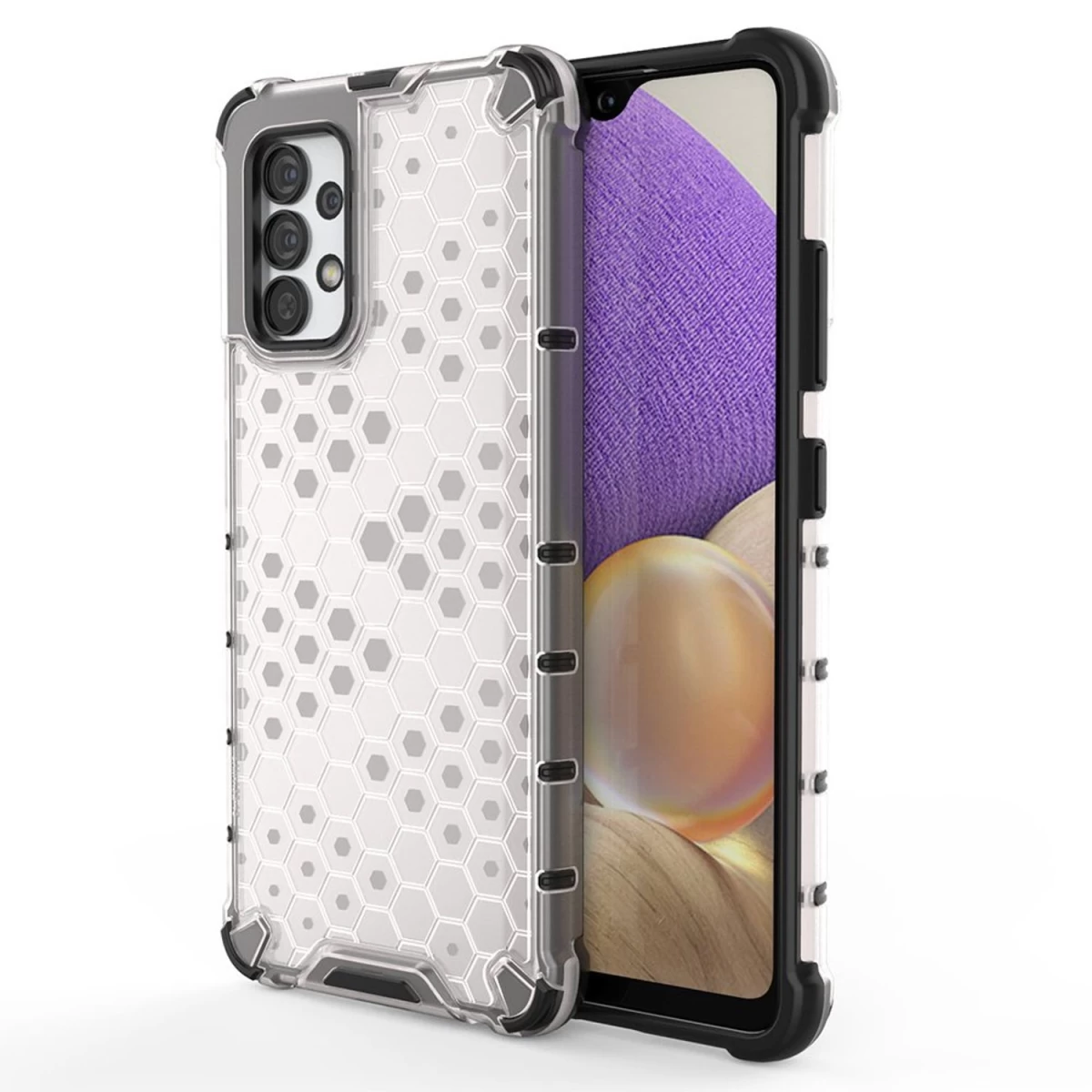 honeycomb Armor Korpusas Su Geliniu Rėmeliu, Skirtas samsung Galaxy A13 5g, Skaidrus