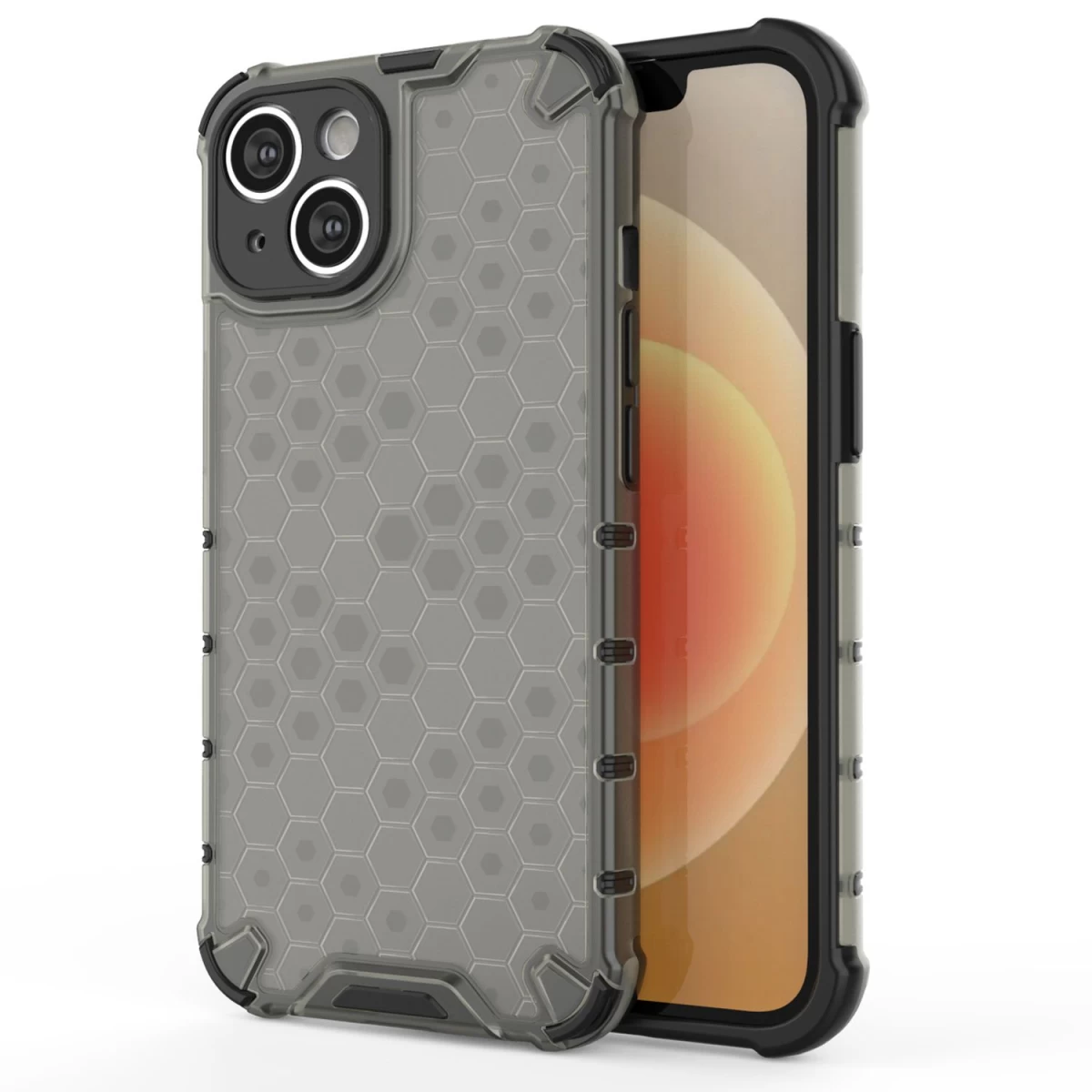 honeycomb Dėklas Iphone 14 Plus šarvuotas Hibridinis Dėklas Juodas