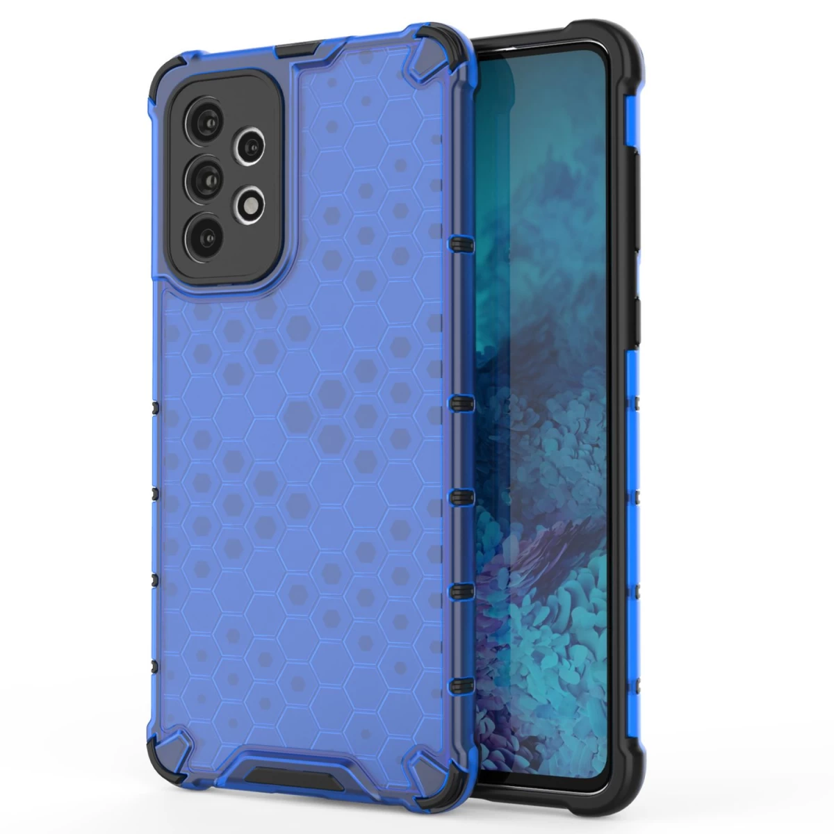 Honeycomb Dėklas Su Geliniu Rėmeliu Samsung Galaxy A73 Mėlynas