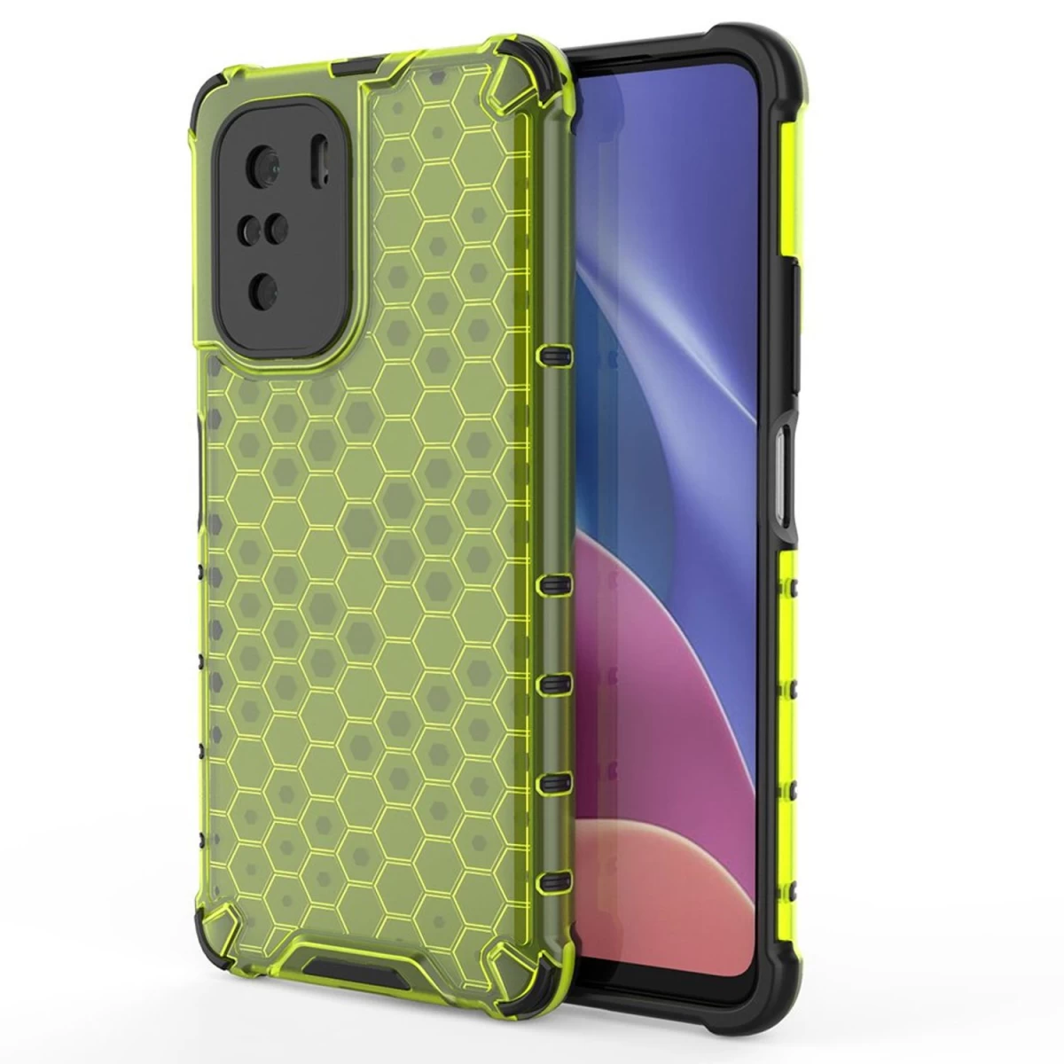 honeycomb Korpuso šarvuotas Dangtelis Su Gelio Rėmeliu Xiaomi Redmi K40 Pro+ / K40 Pro / K40 / Poco F3 žalias honeycomb Korpuso šarvuotas Dangtelis Su Gelio Rėmeliu Xiaomi Redmi K40 Pro+ / K40 Pro / K40 / Poco F3 žalias