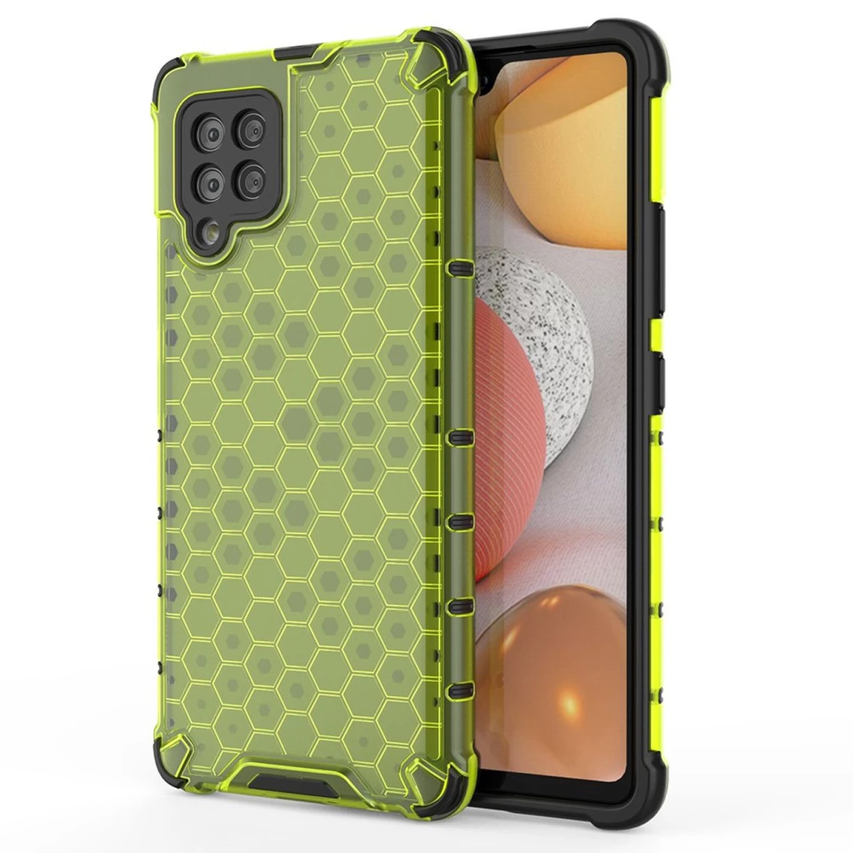 honeycomb šarvuotas Dėklas Su Geliniu Rėmeliu, Skirtas samsung Galaxy A42 5g, žalias