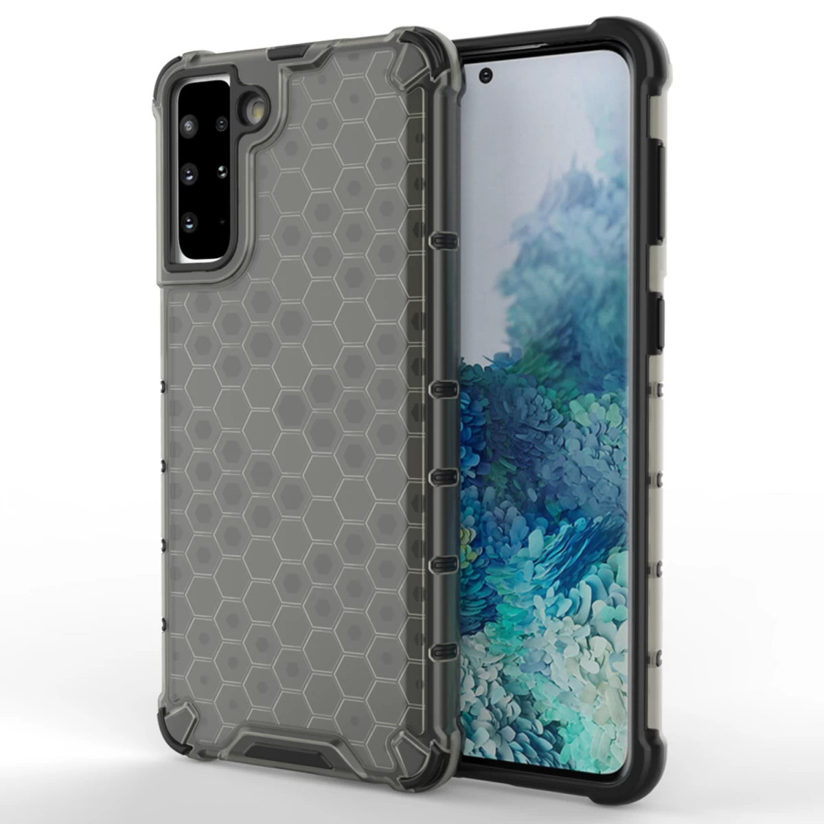 honeycomb šarvuotas Dėklas Su Geliniu Rėmeliu, Skirtas samsung Galaxy S22+ (s22 Plus), Juodas honeycomb šarvuotas Dėklas Su Geliniu Rėmeliu, Skirtas samsung Galaxy S22+ (s22 Plus), Juodas