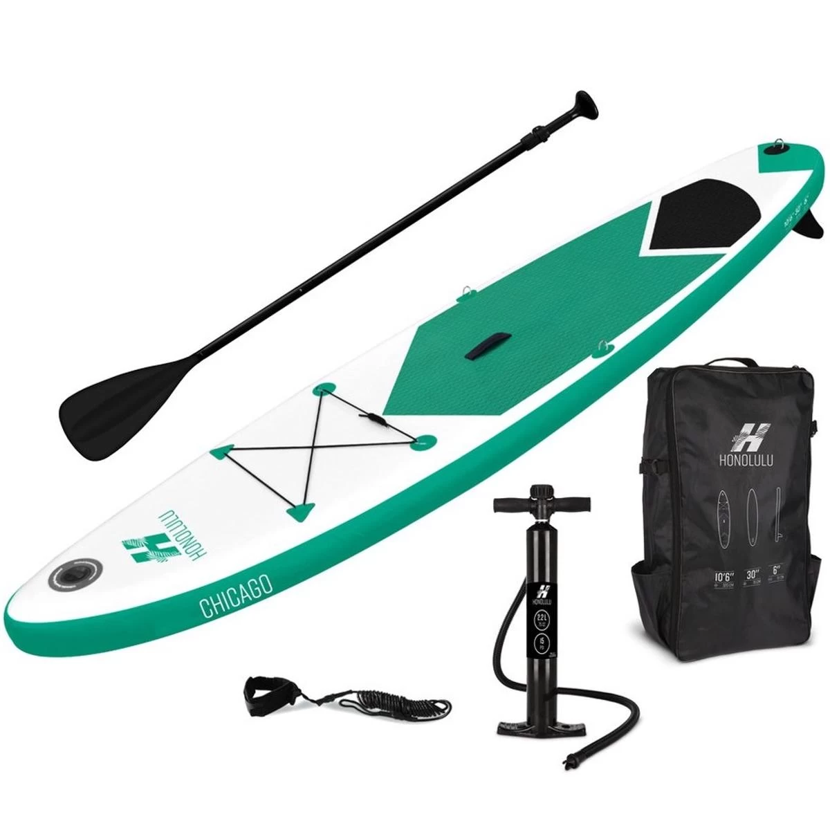 Honolulu Built Sup 150kg Draft 320x76x15cm žalia