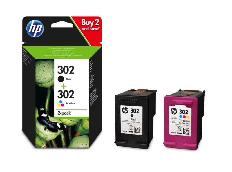 Hp 302 Juodo Ir Trispalvio Rašalo Rinkinys (x4d37ae)