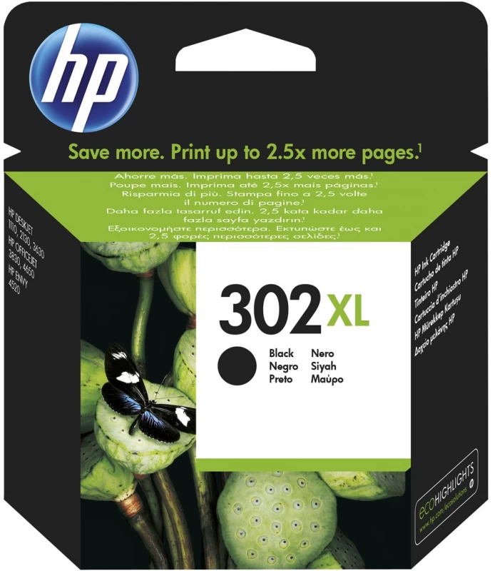 Hp 302 Xl Juodos Spalvos Rašalas (f6u68ae)