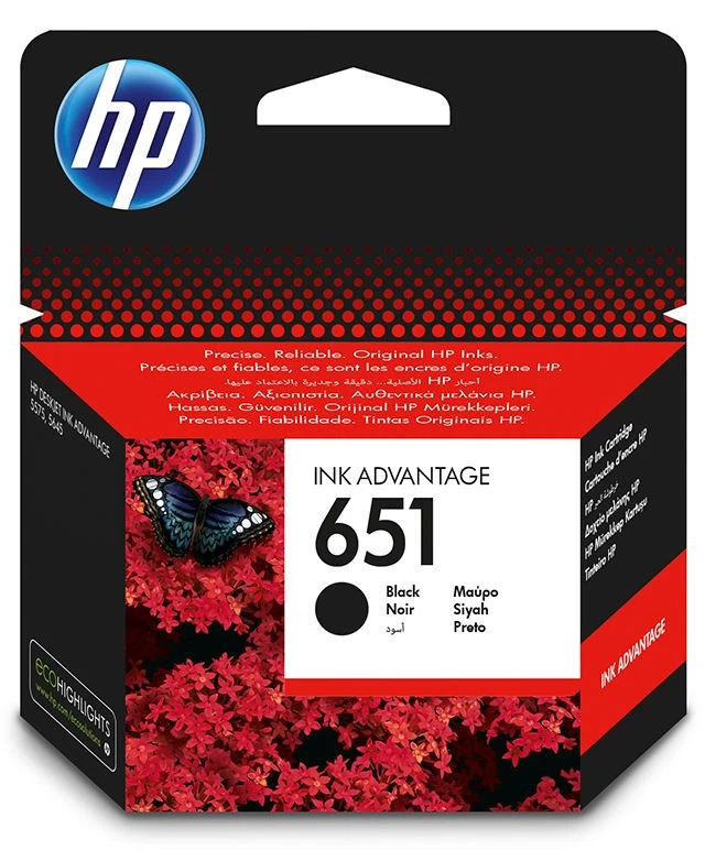 Hp 651 Juodos Spalvos Rašalas (c2p10ae)