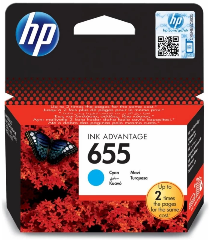 Hp 655 Mėlynas Rašalas (cz110ae)