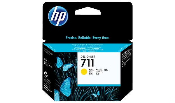 Hp 711 Geltonos Spalvos Kasetė Cz132a