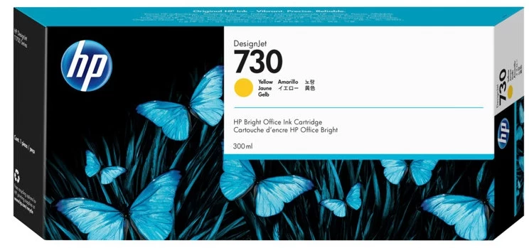 Hp 730 Geltonas Rašalas (p2v70a)