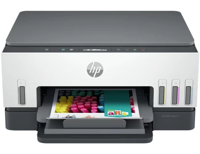 HP Smart Tank 670 AiO Spausdintuvas rašalinis spalvotas MFP A4 12 ppm USB Wi-Fi Bluetooth (SPEC)