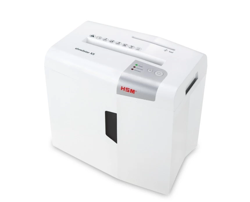 HSM shredstar X5 document shredder, 4.5 x 30 mm + separate CD-cutting mechanism HSM shredstar X5 document shredder, 4.5 x 30 mm + separate CD-cutting mechanism